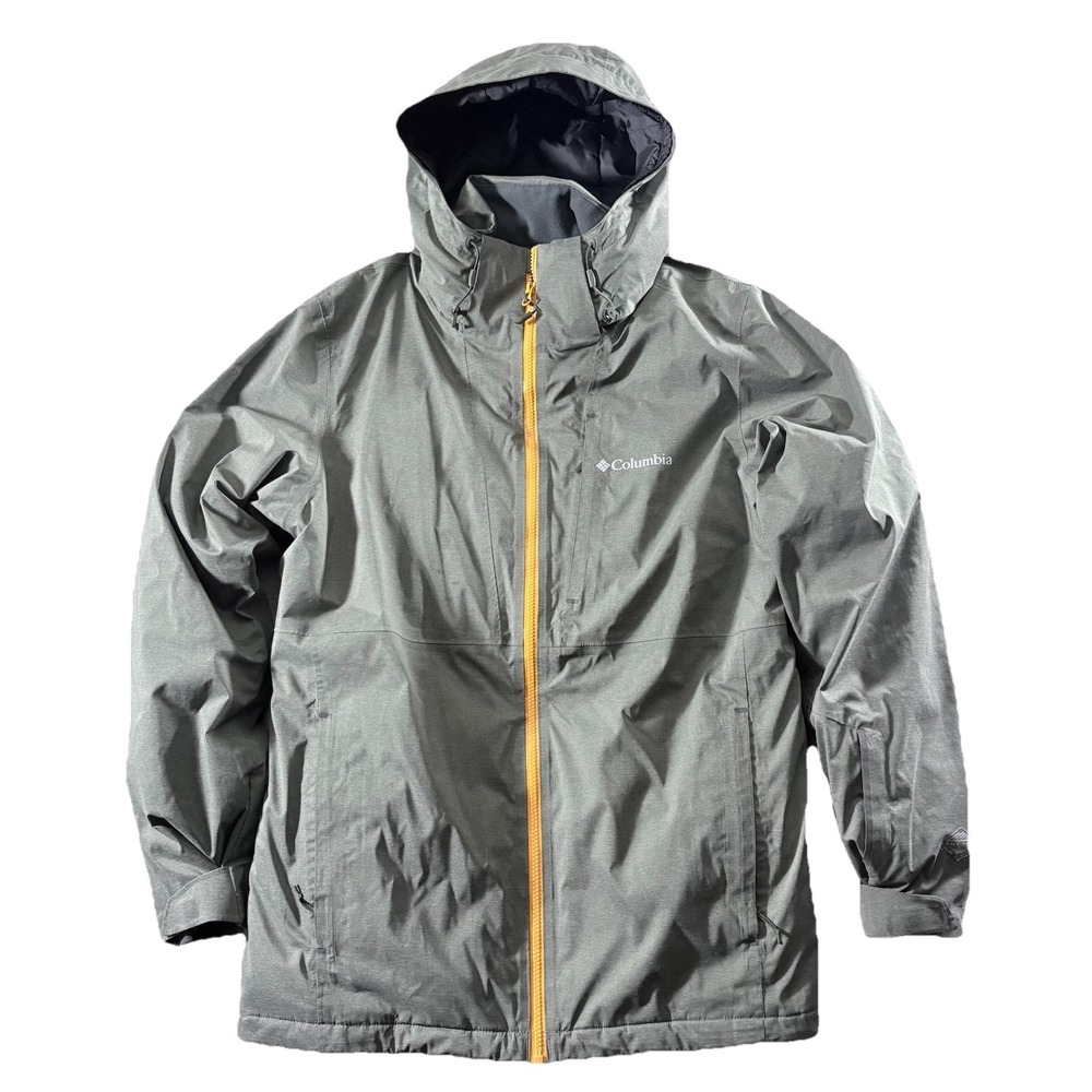 Columbia Jacket Men Green Medium Omni Tech Omni Heat Hooded‎ Outdoor Gorpcore